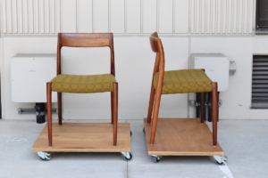 ミナペルホネン・タンバリン生地での椅子張替え修理